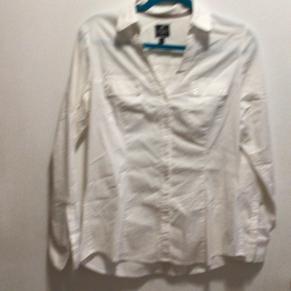 Express White and Gray Essential Shirt